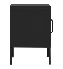 Table de chevet Noir 35x35x51 cm Acier