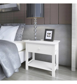 Table de chevet 2 pcs Bois Blanc