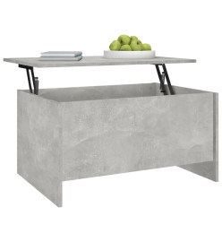 Table basse Gris béton 80x55,5x41,5 cm Bois d'ingénierie