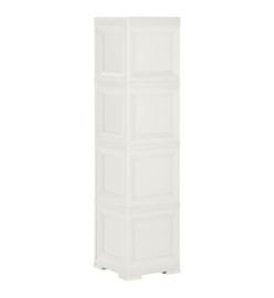 Armoire plastique 40x43x164 cm design de bois blanc angora