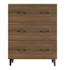 Buffet chêne marron 69,5x34x90 cm bois d'ingénierie