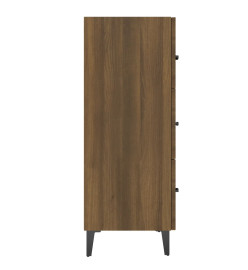 Buffet chêne marron 69,5x34x90 cm bois d'ingénierie