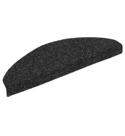 Tapis autoadhésifs de marches 10 pcs Noir 65x21x4 cm Aiguilleté