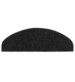 Tapis autoadhésifs de marches 10 pcs Noir 65x21x4 cm Aiguilleté