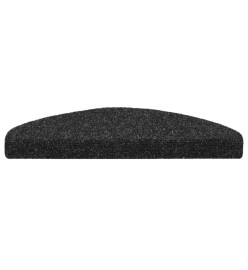 Tapis autoadhésifs de marches 10 pcs Noir 65x21x4 cm Aiguilleté