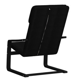 Chaise de relaxation Noir Tissu