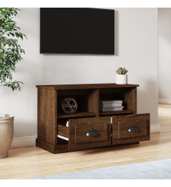 Meuble TV chêne marron 80x35x50 cm bois d'ingénierie