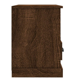 Meuble TV chêne marron 80x35x50 cm bois d'ingénierie