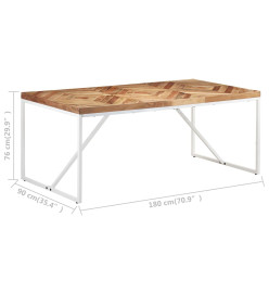 Table à dîner 180x90x76 cm Bois massif d'acacia et de manguier