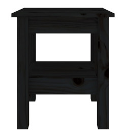 Table basse Noir 35x35x40 cm Bois massif de pin