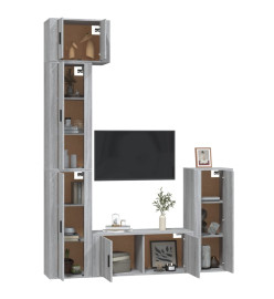 Ensemble de meubles TV 5 pcs Sonoma gris Bois d'ingénierie