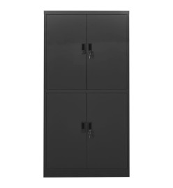 Armoire de bureau Anthracite 90x40x180 cm Acier