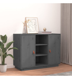 Buffet Gris 100x40x75 cm Bois massif de pin