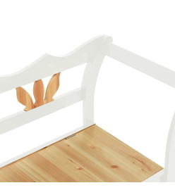 Banc Blanc 107x45x75,5 cm Bois de sapin solide