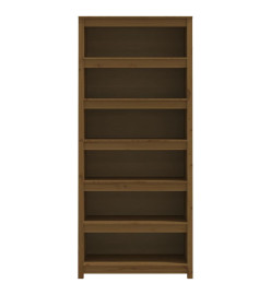 Bibliothèque Marron miel 80x35x183 cm Bois de pin massif