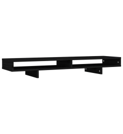 Support de moniteur Noir 100x27x14 cm Bois de pin solide