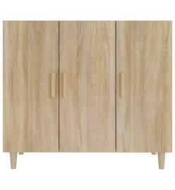 Buffet chêne sonoma 90x34x80 cm bois d'ingénierie