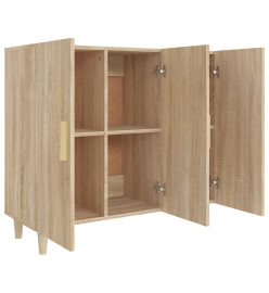 Buffet chêne sonoma 90x34x80 cm bois d'ingénierie