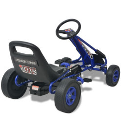 Kart à pédale avec siège ajustable Bleu