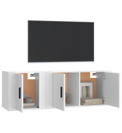 Ensemble de meubles TV 2 pcs Blanc Bois d'ingénierie