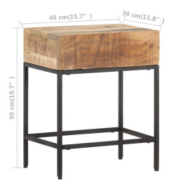 Table d'appoint 40x30x50 cm Bois massif de manguier brut