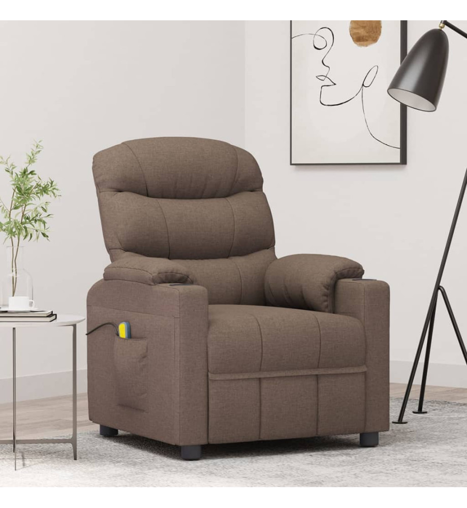 Fauteuil de massage Taupe Tissu