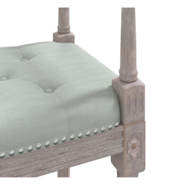 Banc Gris clair 110x40x70 cm Velours