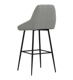 Tabouret de bar Gris clair Velours