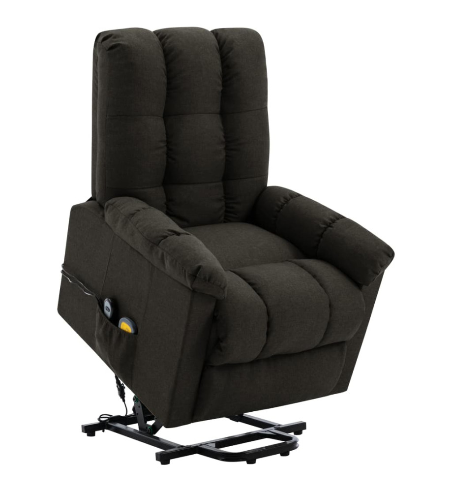 Fauteuil de massage Marron foncé Tissu