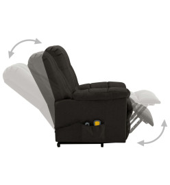 Fauteuil de massage Marron foncé Tissu