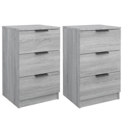 Tables de chevet 2 pcs Sonoma gris 40x36x65 cm