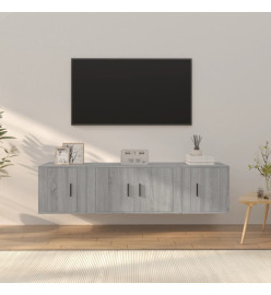 Ensemble de meubles TV 3 pcs Sonoma gris Bois d'ingénierie