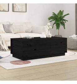 Table basse Noir 100x50x35 cm Bois massif de pin