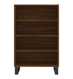 Buffet haut chêne marron 57x35x90 cm bois d'ingénierie