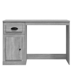 Bureau avec tiroir sonoma gris 115x50x75 cm bois d'ingénierie