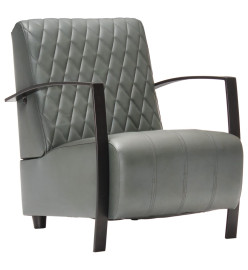 Fauteuil Gris Cuir véritable