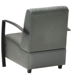 Fauteuil Gris Cuir véritable