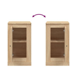 Buffets 2 pcs chêne sonoma 37,5x35,5x67,5 cm bois d'ingénierie