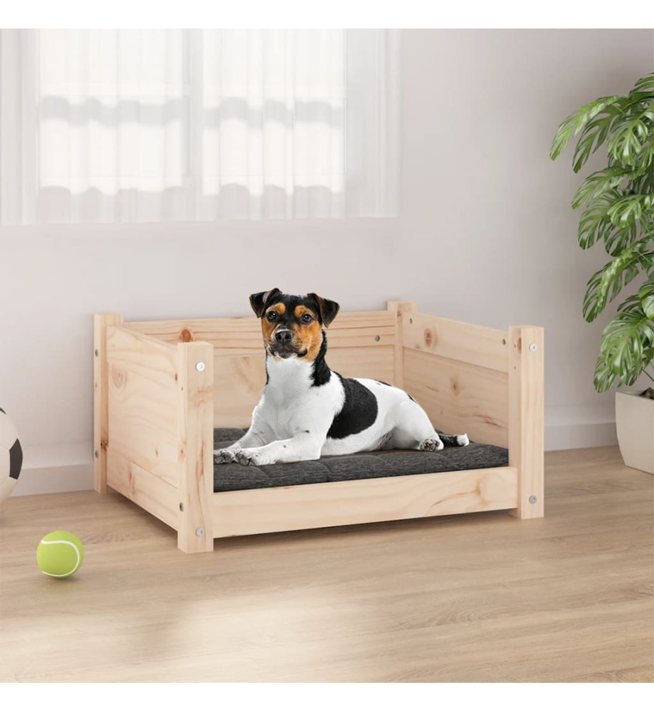 Lit pour chien 55,5x45,5x28 cm Bois massif de pin