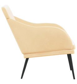 Banc Crème 110x76x80 cm Velours