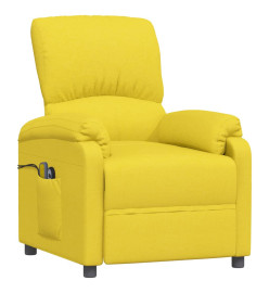 Fauteuil électrique de massage Jaune clair Tissu