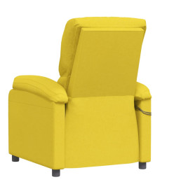 Fauteuil électrique de massage Jaune clair Tissu