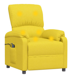 Fauteuil électrique de massage Jaune clair Tissu