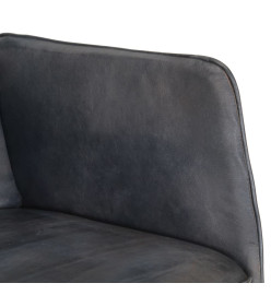 Chaise à bascule Gris Cuir véritable