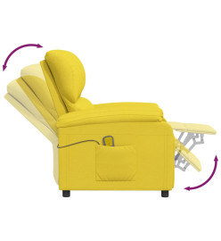 Fauteuil de massage Jaune clair Tissu