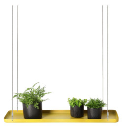 Esschert Design Plateau suspendu pour plantes rectangulaire Doré L