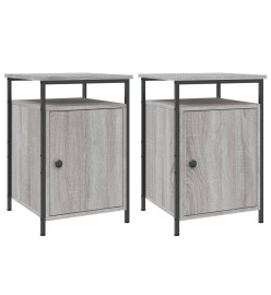 Tables de chevet 2 pcs sonoma gris 40x42x60cm bois d'ingénierie