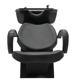 Chaise de salon avec lavabo Noir Similicuir