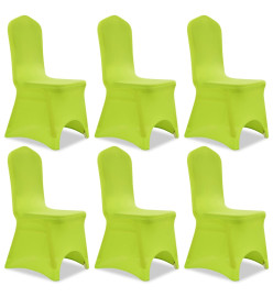 Housse de chaise extensible 6 pcs vert