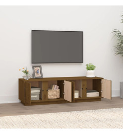 Meuble TV Marron miel 140x40x40 cm Bois de pin massif